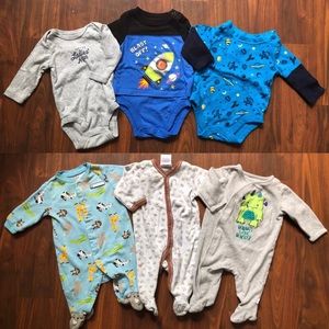 Boys Footie Sleeper Pajamas & Long Sleeve Onesies